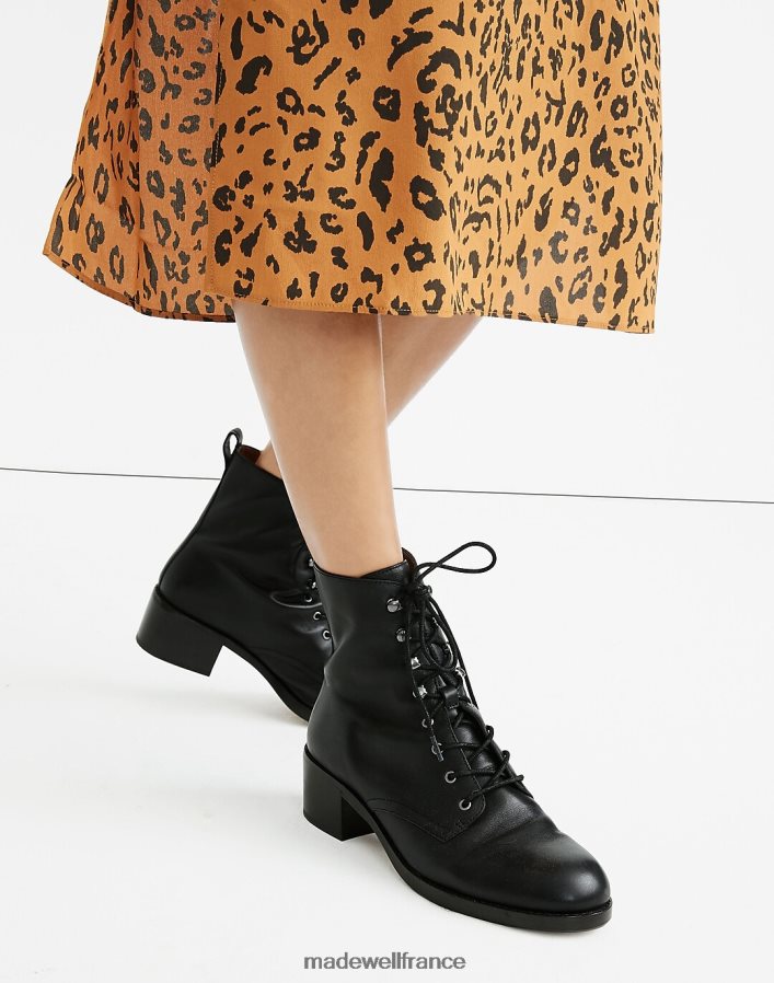 chaussure fr Madewell femmes la botte à lacets patti vrai noir DX88282610