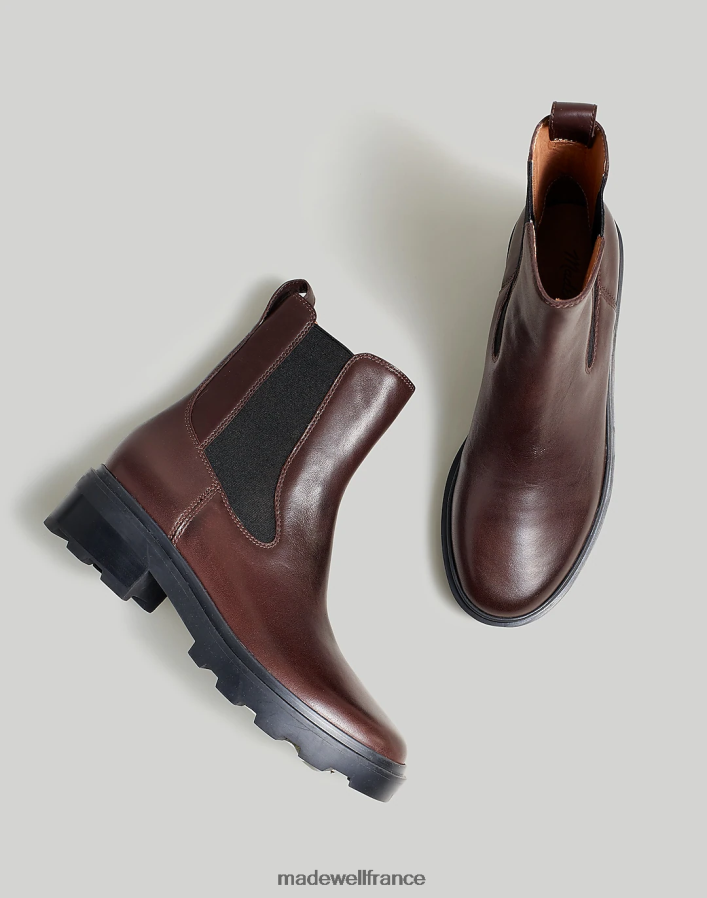 chaussure fr Madewell femmes la botte wyckoff chelsea à semelle crantée vrai noir DX88282602