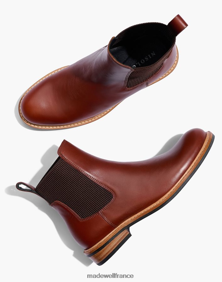 chaussure fr Madewell femmes nisolo carmen bottines chelsea Cognac DX88282037