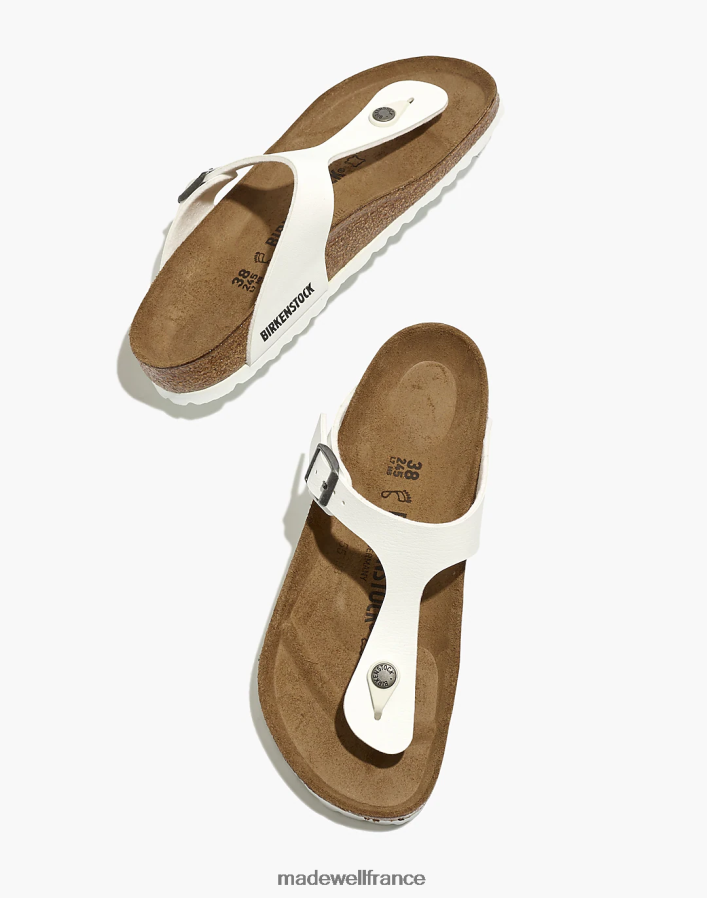 chaussure fr Madewell femmes Birkenstock - Gizeh - Sandales en Birko-Flor blanc DX88282762