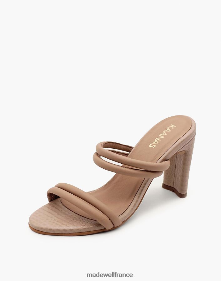 chaussure fr Madewell femmes Kaanas Saratov - Sandale texturée à double bande avec talon contrasté noir DX88281712