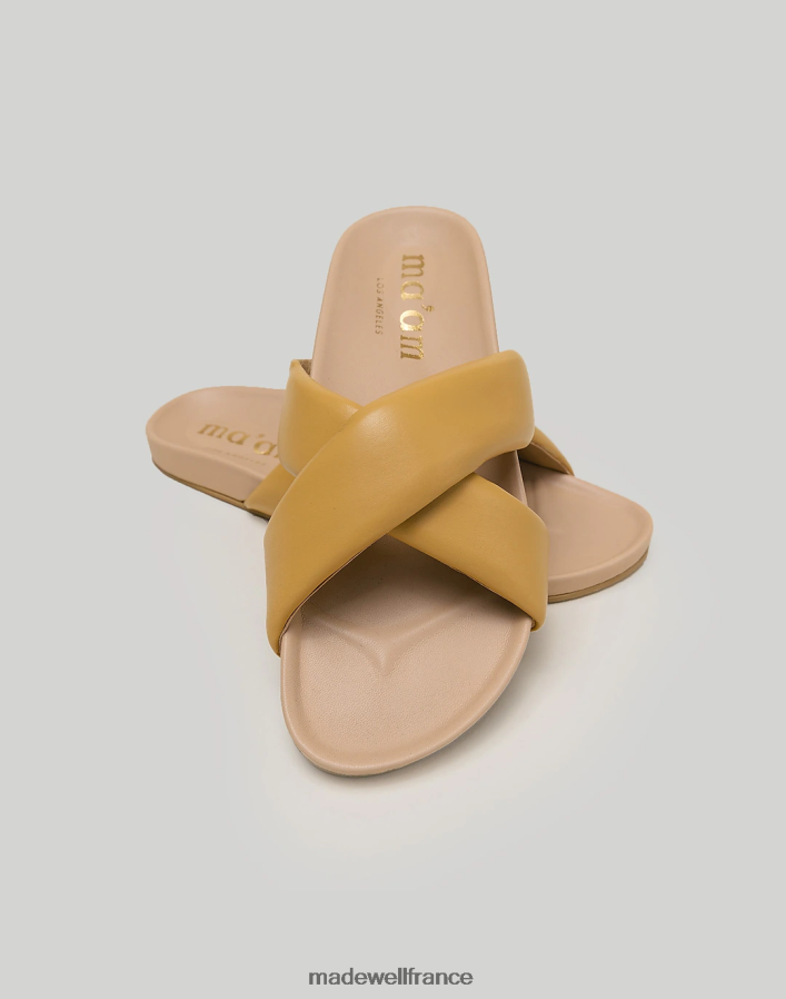 chaussure fr Madewell femmes Madame Shoes, sandales Dolly en cuir moutarde DX88281521