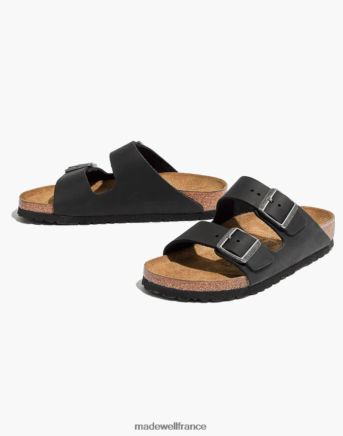 chaussure fr Madewell femmes birkenstock arizona sandales en birko-flor vrai noir DX88282758