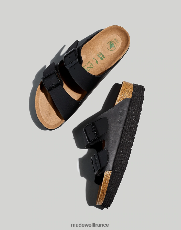 chaussure fr Madewell femmes birkenstock arizona sandales à plateforme végétaliennes noir DX88281285