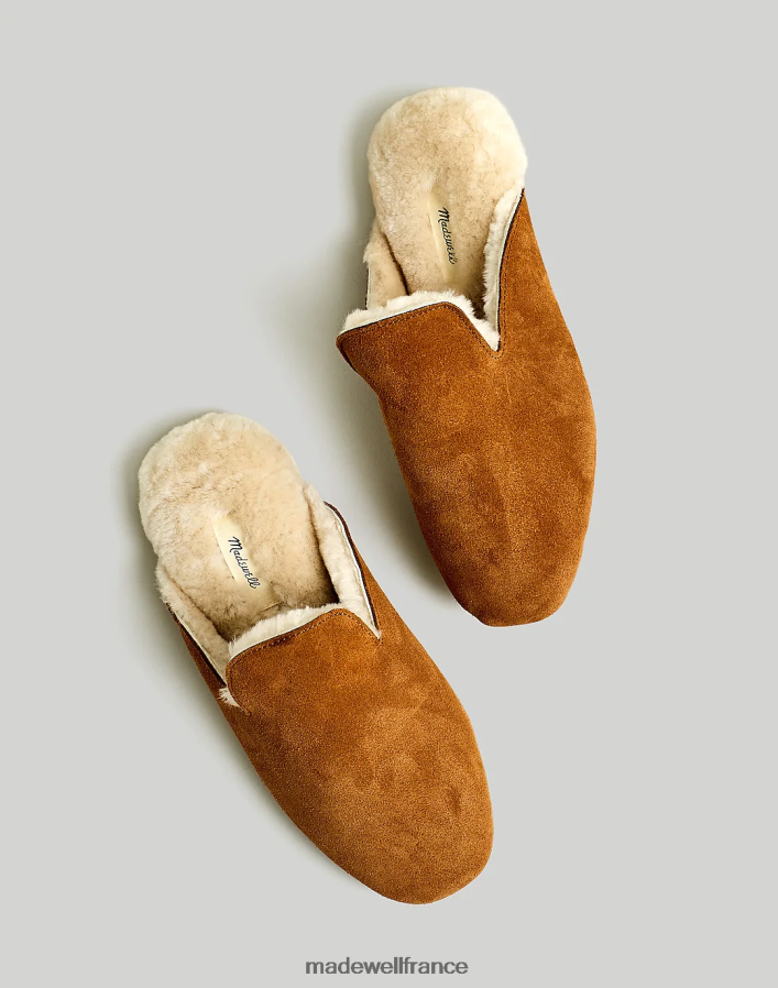 chaussure fr Madewell femmes la pantoufle ezra en daim poutre en bois DX88282763