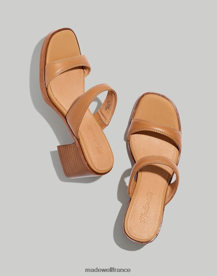 chaussure fr Madewell femmes la sandale saige à double bride en cuir chameau du désert DX88282735