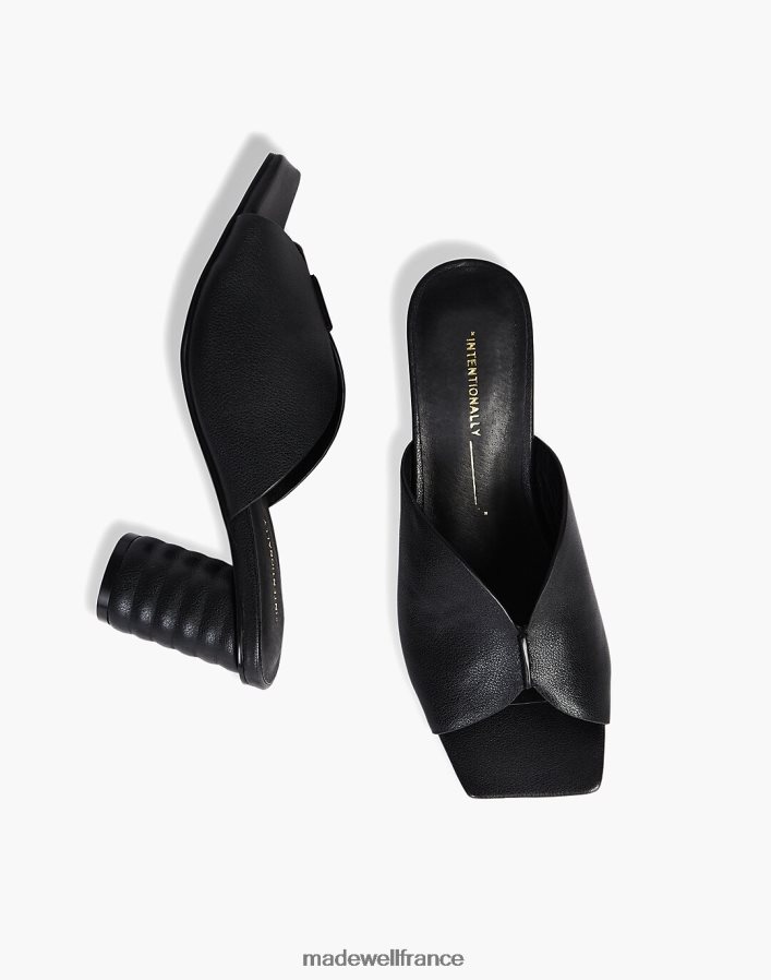 chaussure fr Madewell femmes mules kamika en cuir intentionnellement vierges noir DX88282736