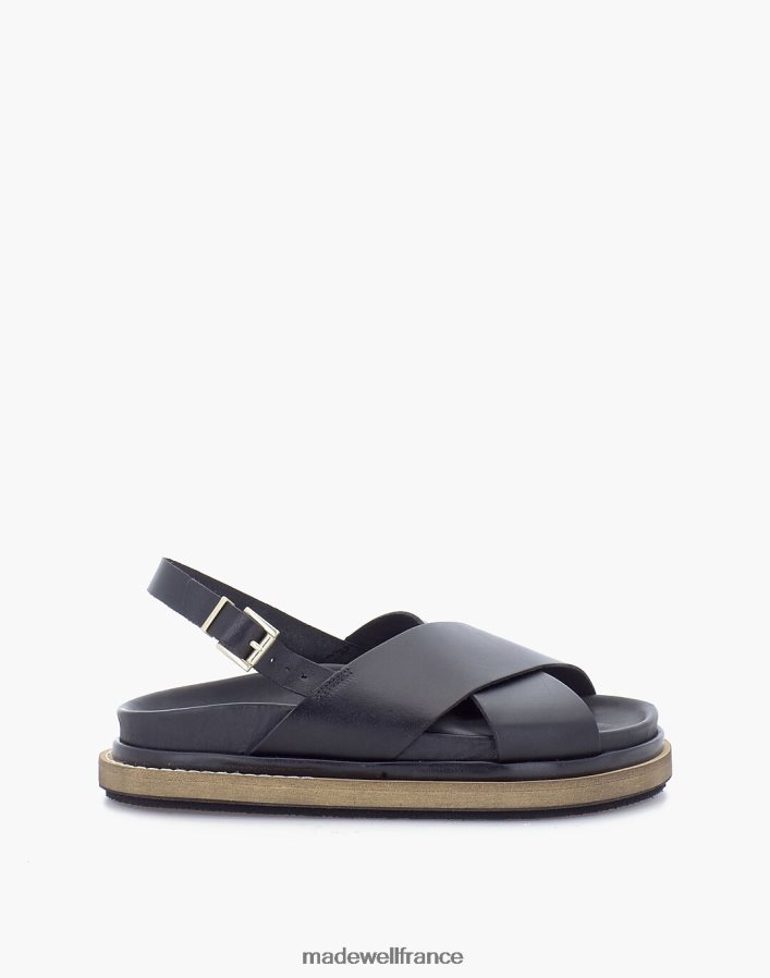 chaussure fr Madewell femmes sandales alohas en cuir guimauve brun DX88281190