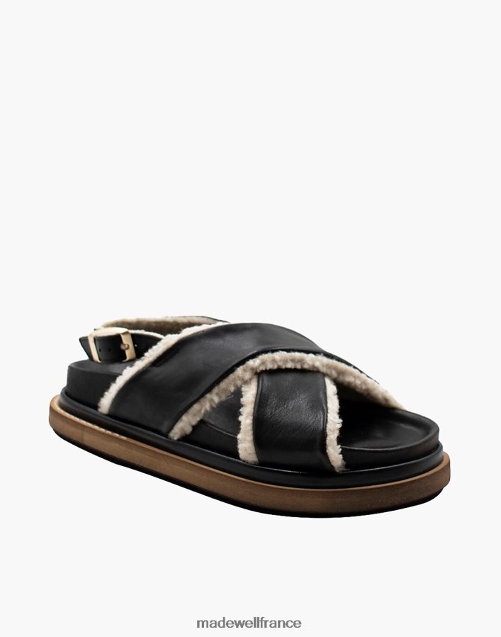 chaussure fr Madewell femmes sandales alohas en cuir guimauve noir DX88282733