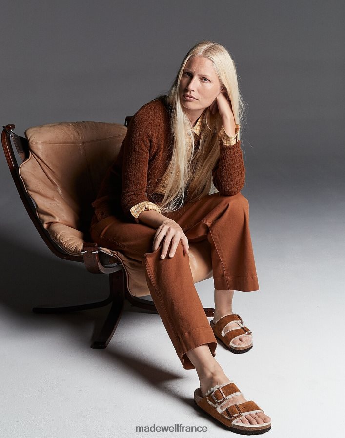 chaussure fr Madewell femmes sandales arizona en daim birkenstock vison naturel DX88281282