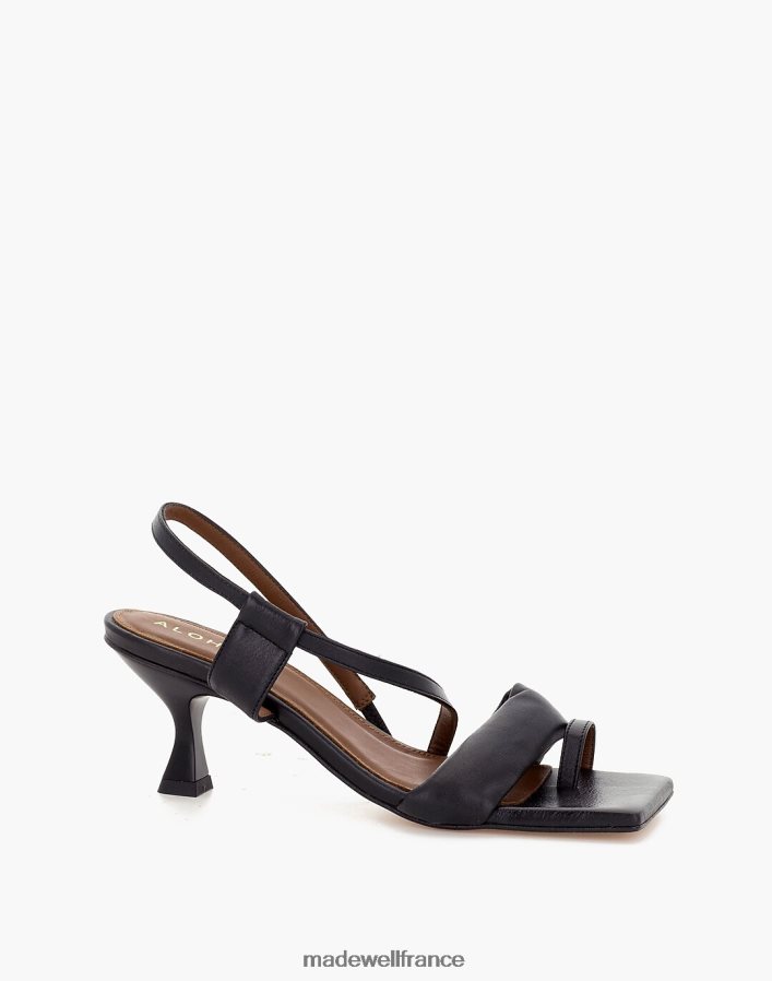 chaussure fr Madewell femmes sandales asymétriques en cuir alohas noir DX88282749