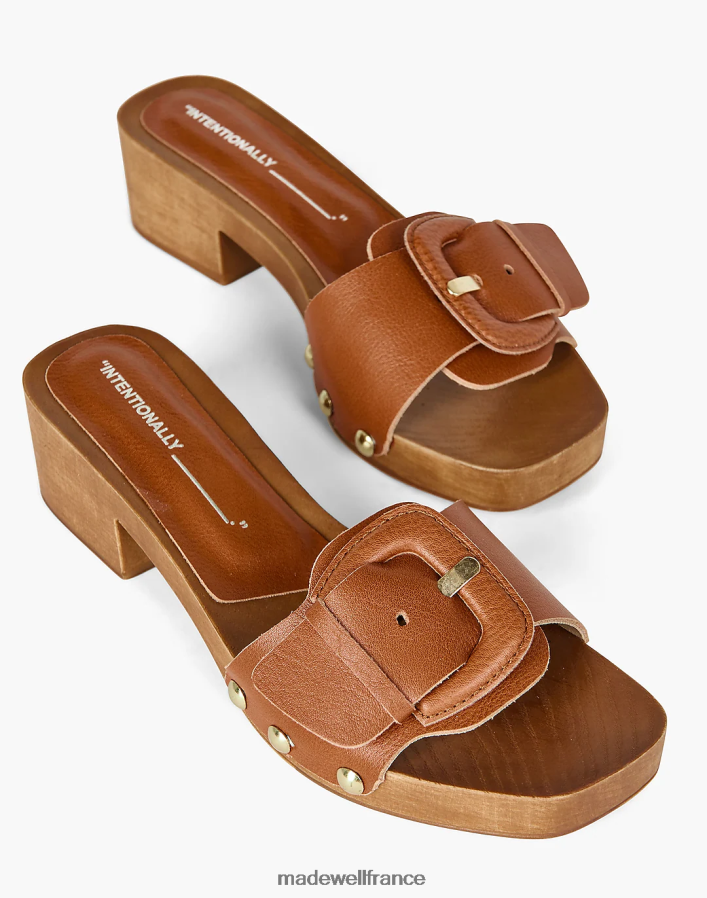 chaussure fr Madewell femmes sandales mules mar en cuir intentionnellement vierges roux DX88281645