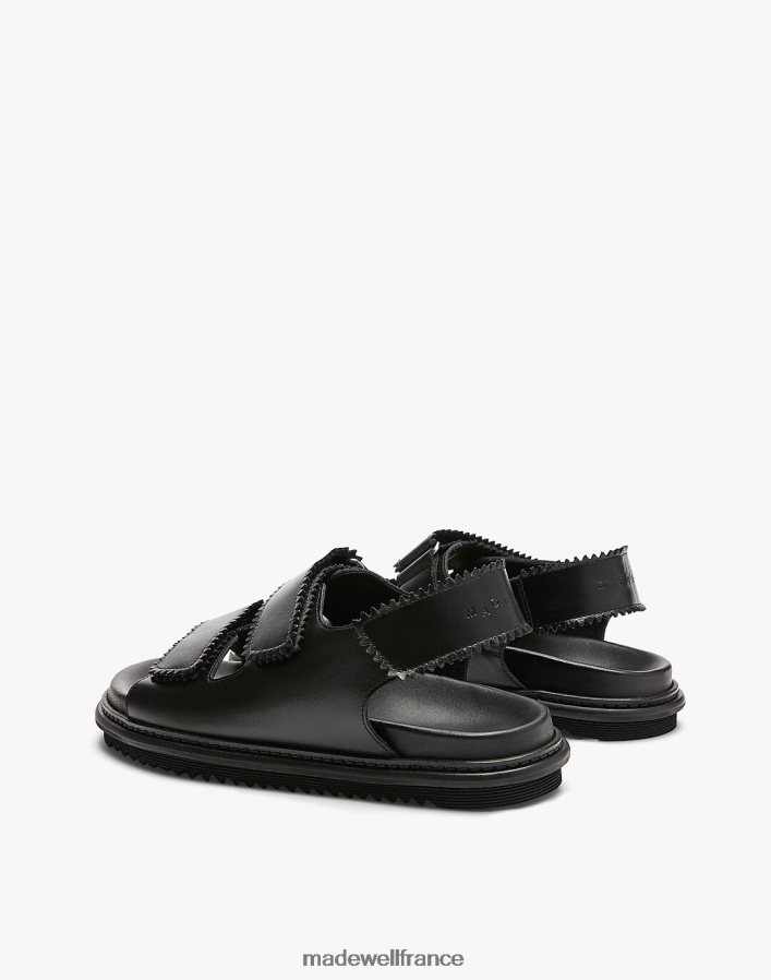 chaussure fr Madewell femmes sandales tavira en cuir maguire noir DX88281841