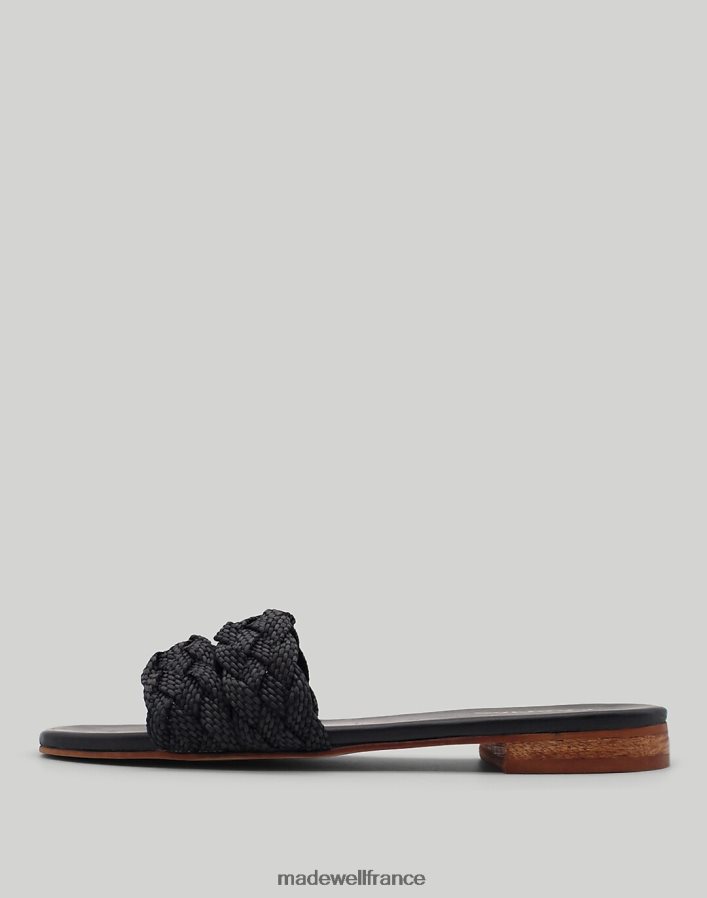 chaussure fr Madewell femmes toboggan double tresse kaanas papagayo noir DX88281722