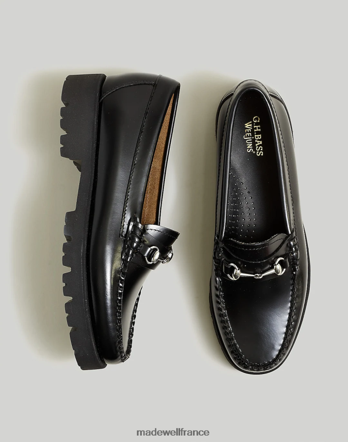 chaussure fr Madewell femmes g.h.bass lianna bit super lug weejuns mocassins noir DX88281425