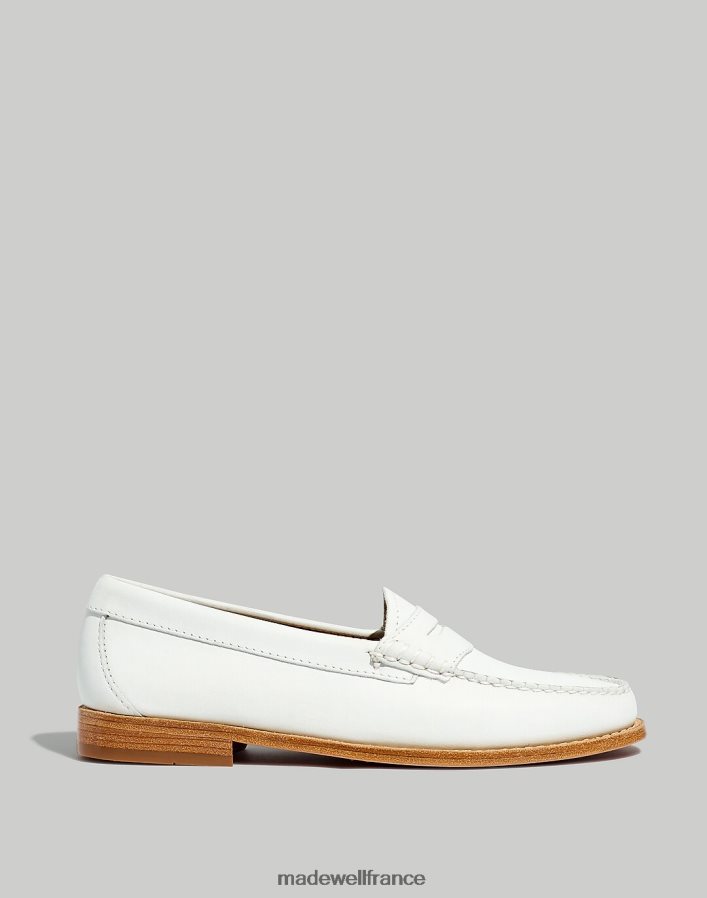 chaussure fr Madewell femmes g.h.bass whitney weejuns mocassins penny veau souple blanc DX88281423