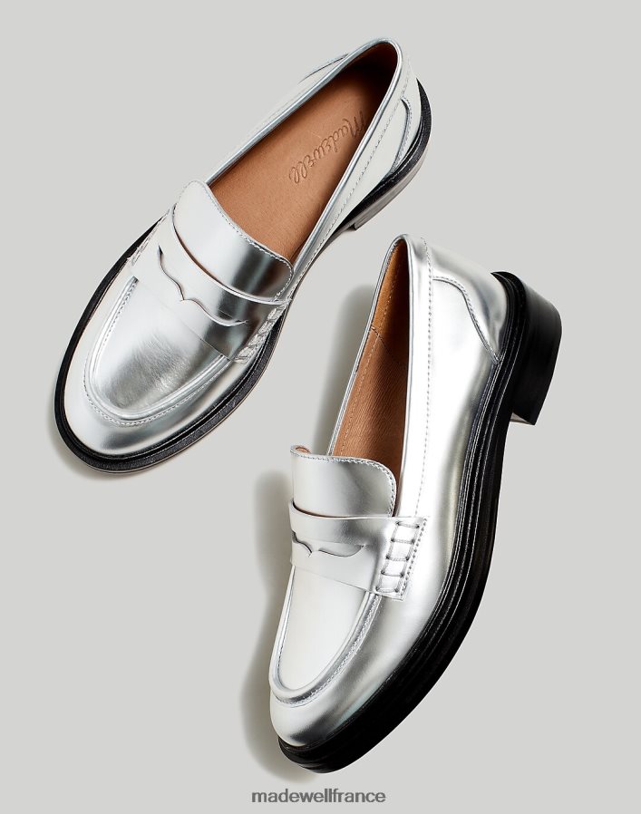 chaussure fr Madewell femmes le mocassin vernon argent DX88282665