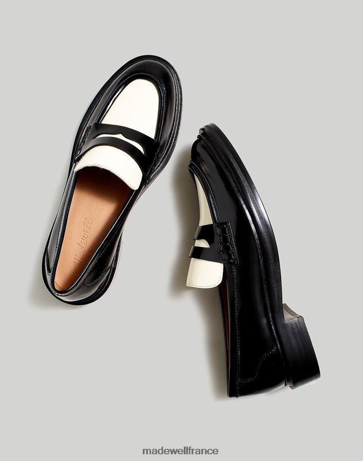 chaussure fr Madewell femmes le mocassin vernon vrai noir DX88282663