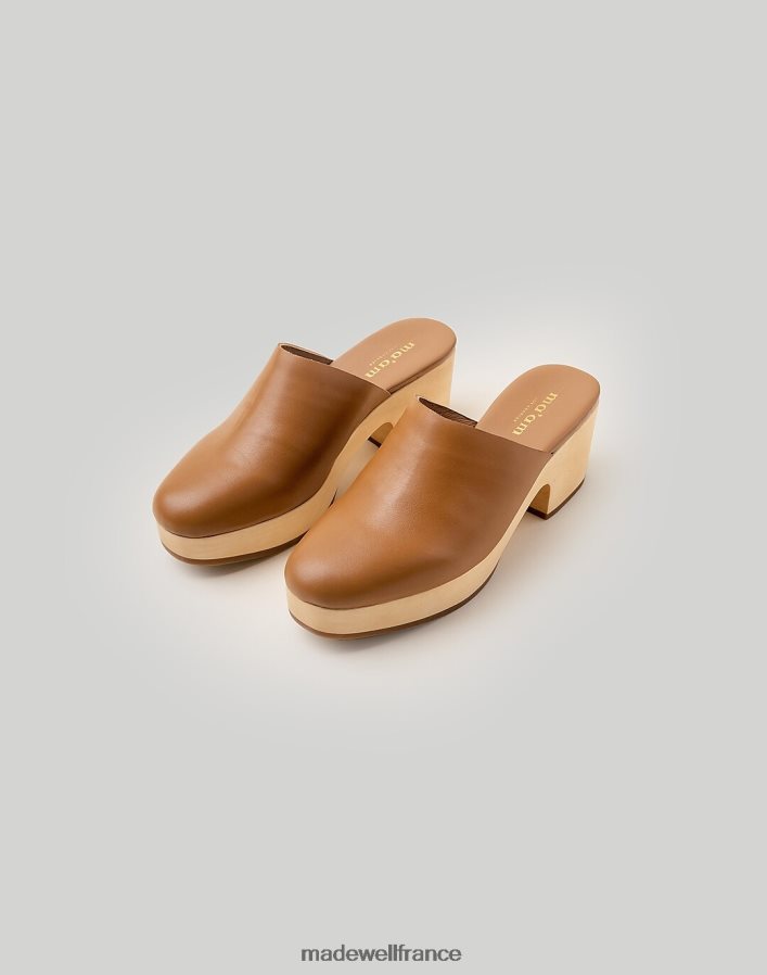 chaussure fr Madewell femmes madame chaussures sabots gloria en cuir chameau DX88281518