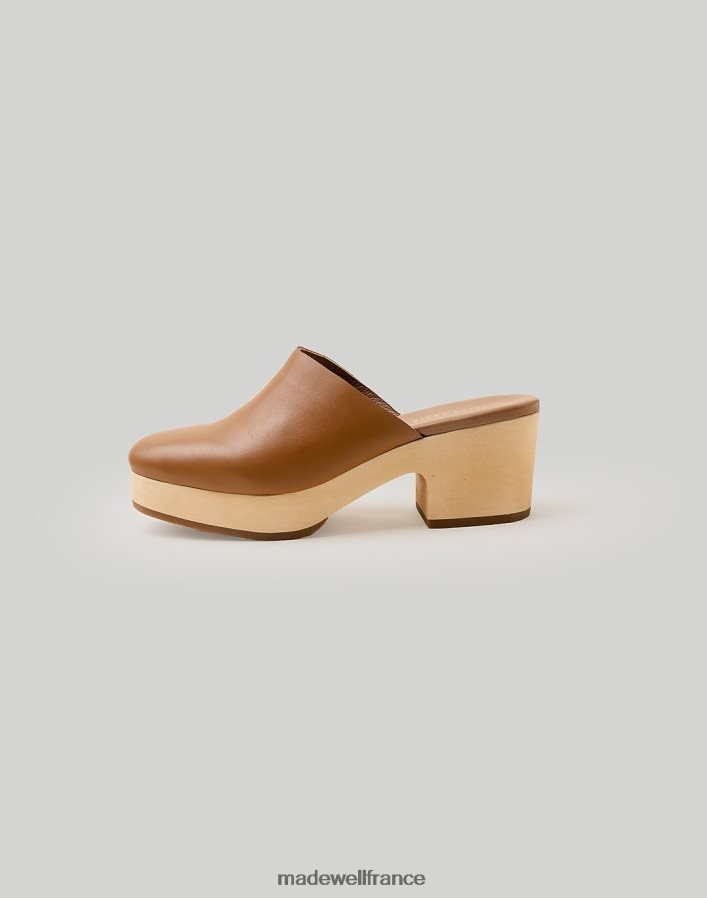 chaussure fr Madewell femmes madame chaussures sabots gloria en cuir chameau DX88281518