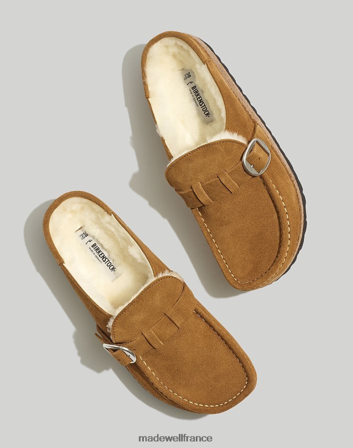 chaussure fr Madewell femmes sabots à boucle en daim birkenstock daim/cisaillement noir DX88282680