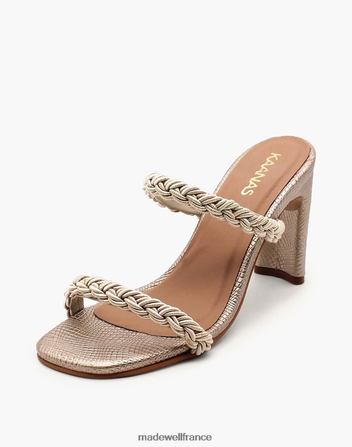 chaussure fr Madewell femmes Kaanas Ariana talon tressé noir DX88281708