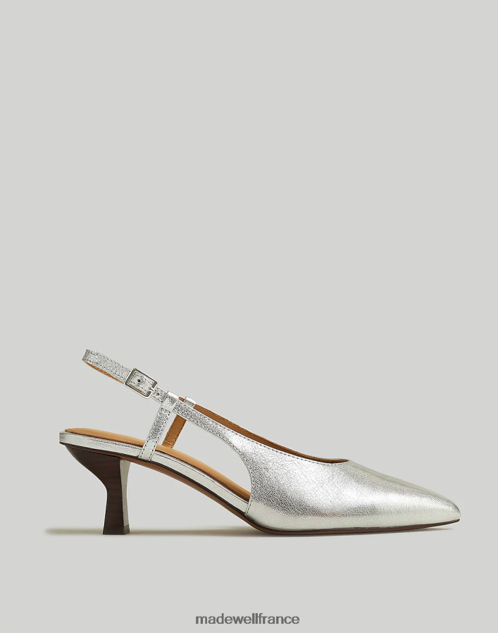 chaussure fr Madewell femmes l'escarpin à bride arrière Debbie argent brillant DX88282694