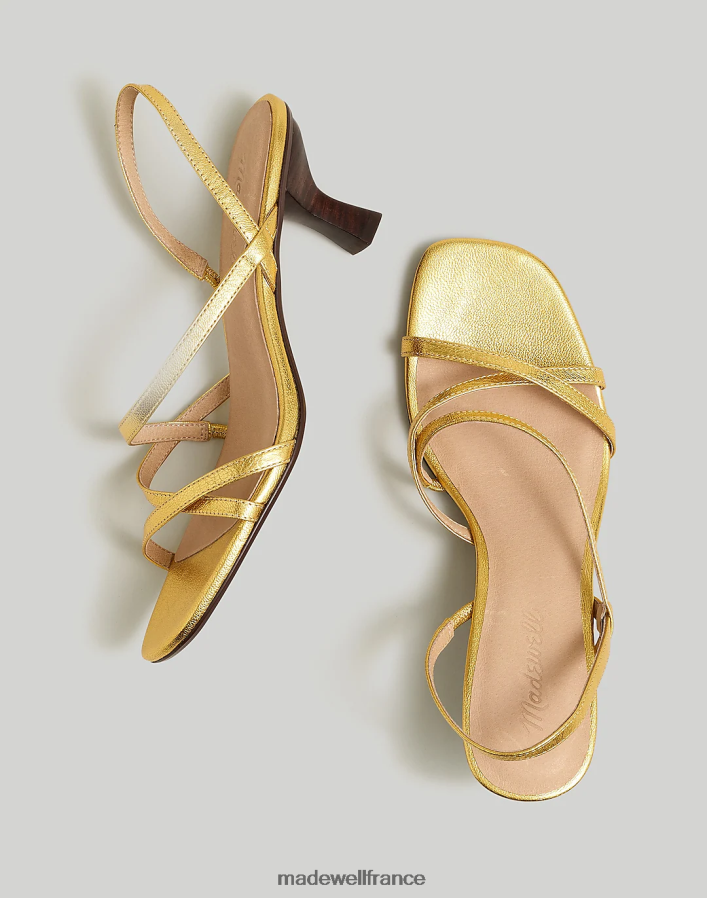 chaussure fr Madewell femmes la sandale à bride arrière Felicia or brillant DX88282699