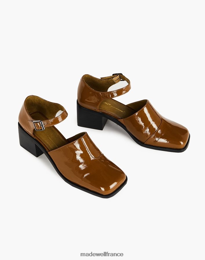 chaussure fr Madewell femmes talons marty en cuir verni intentionnellement vierges taupe DX88281635