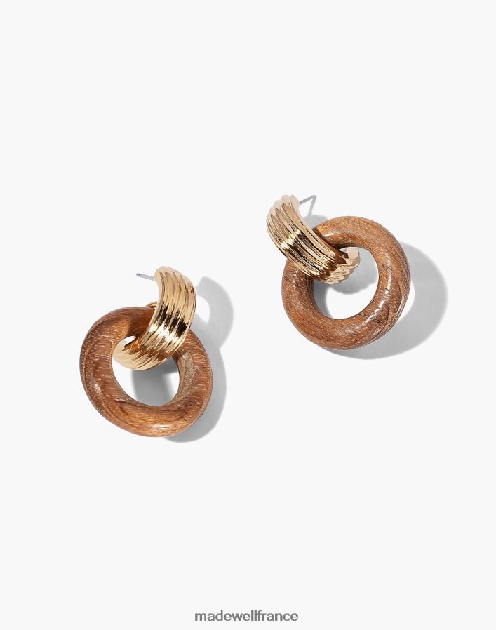 collection fr Madewell femmes cerceau à maillons en bois soko shujaa or DX88282270