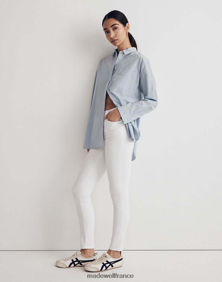 vêtements fr Madewell femmes Jean court skinny taille mi-haute 9'' blanc pur DX88282574