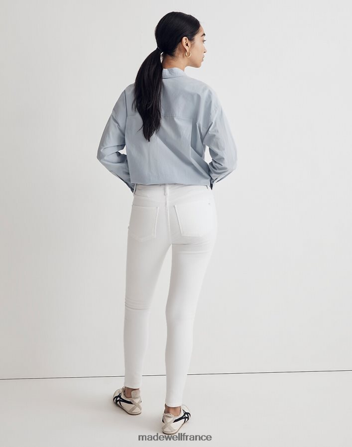 vêtements fr Madewell femmes Jean court skinny taille mi-haute 9'' blanc pur DX88282574