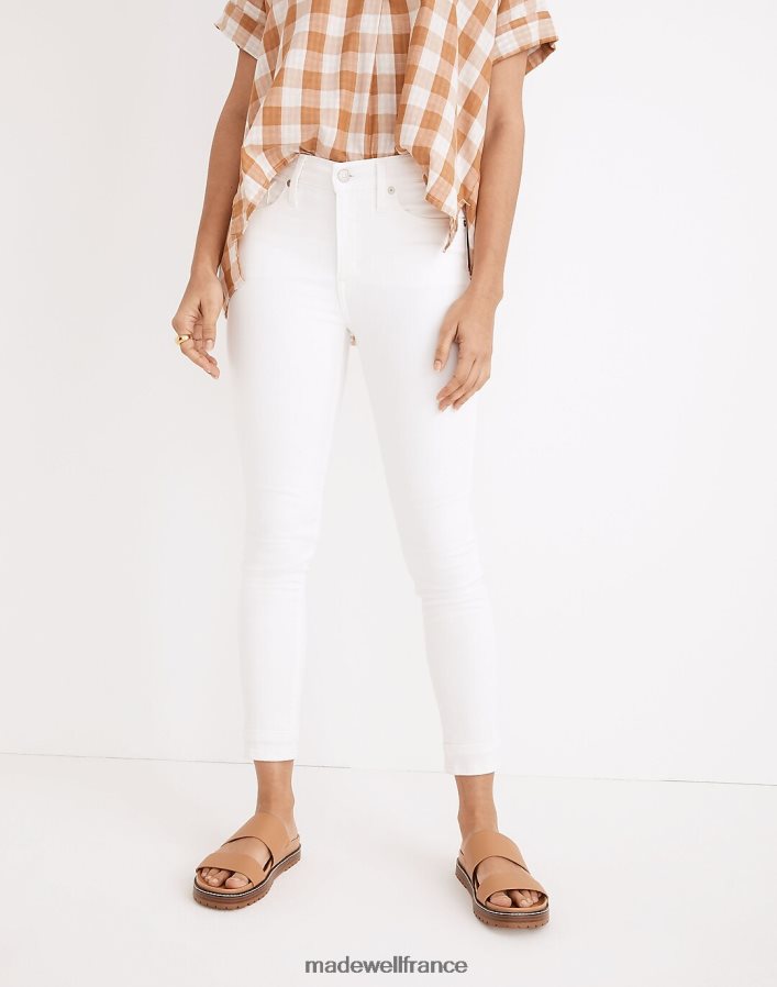 vêtements fr Madewell femmes Jean court skinny taille mi-haute 9'' blanc pur DX88282574