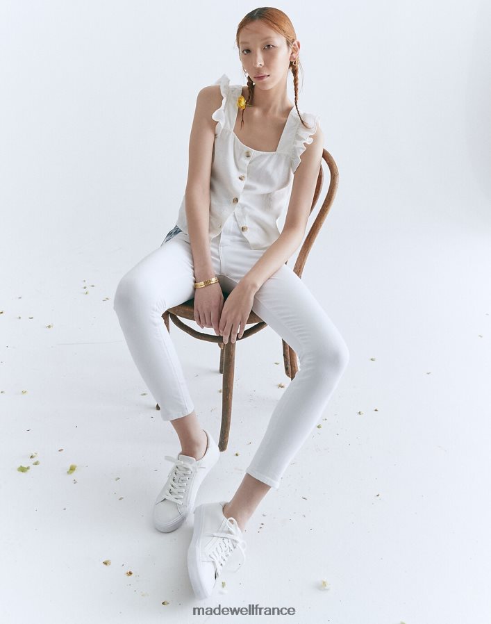 vêtements fr Madewell femmes Jean court skinny taille mi-haute 9'' blanc pur DX88282574