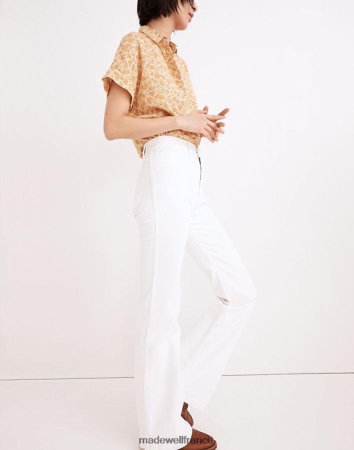 vêtements fr Madewell femmes Jean flare taille haute 11'' : édition pantalon carrelage blanc DX88282562