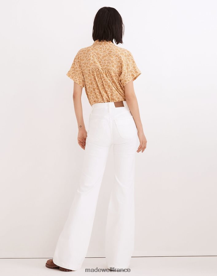 vêtements fr Madewell femmes Jean flare taille haute 11'' : édition pantalon carrelage blanc DX88282562