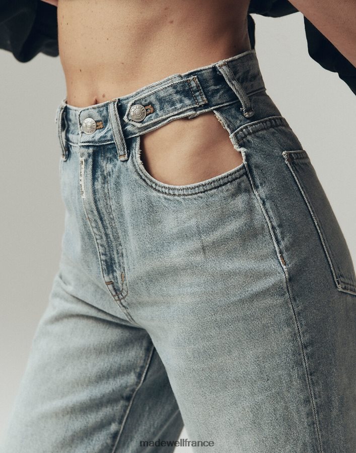 vêtements fr Madewell femmes Molly Dickson - Jean droit ample à découpes Donnan laver DX88281067
