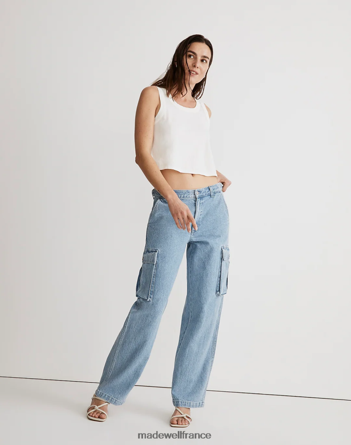 vêtements fr Madewell femmes jean cargo droit coupe basse lavage coleman DX88282515