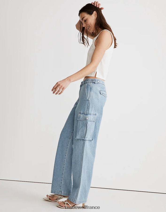 vêtements fr Madewell femmes jean cargo droit coupe basse lavage coleman DX88282515