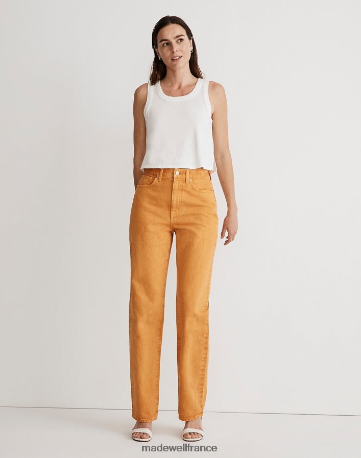 vêtements fr Madewell femmes jean droit baggy : édition teinte en pièce fresque ocre DX88281078