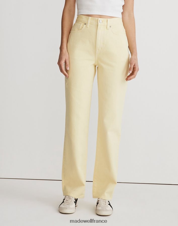 vêtements fr Madewell femmes jean droit baggy : édition teinte en pièce jonquille pâle DX88281077