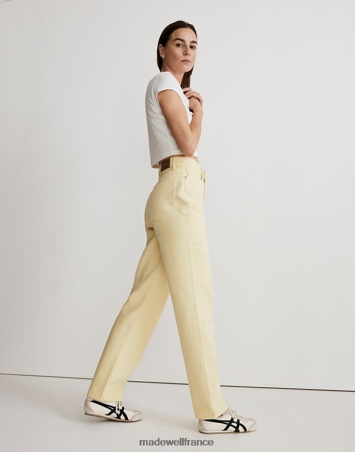 vêtements fr Madewell femmes jean droit baggy : édition teinte en pièce jonquille pâle DX88281077