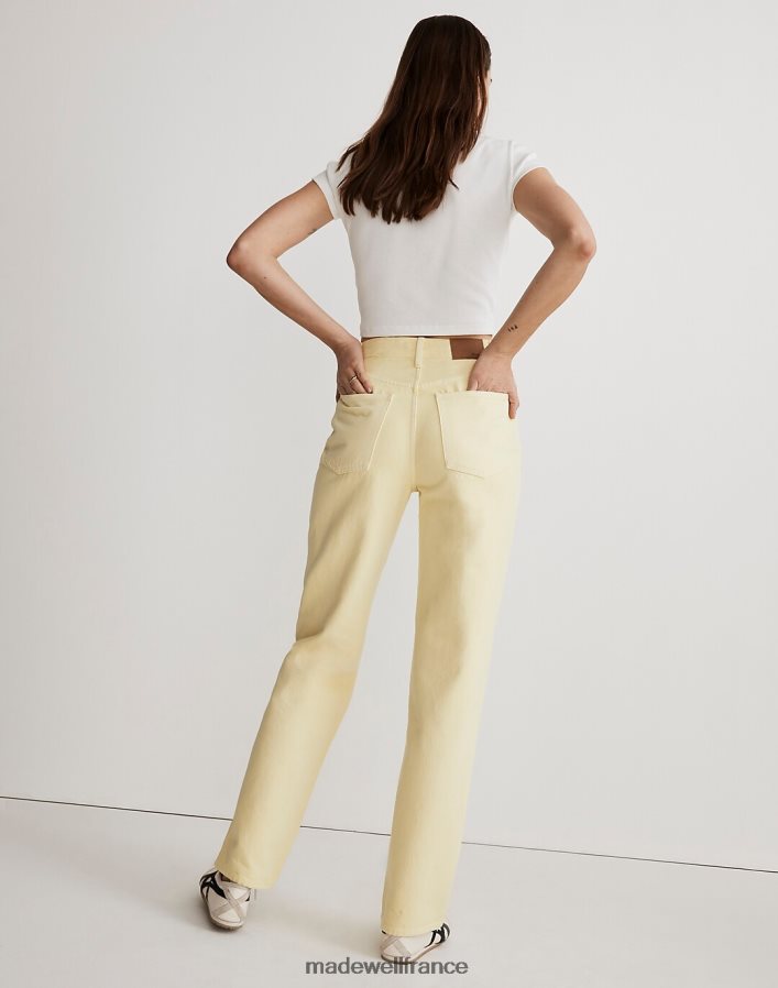 vêtements fr Madewell femmes jean droit baggy : édition teinte en pièce jonquille pâle DX88281077