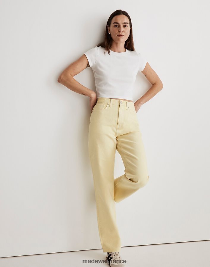 vêtements fr Madewell femmes jean droit baggy : édition teinte en pièce jonquille pâle DX88281077