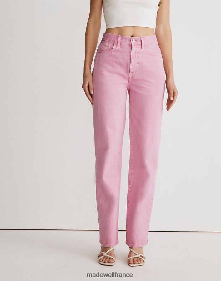 vêtements fr Madewell femmes jean droit baggy : édition teinte en pièce rétro rose DX88281076