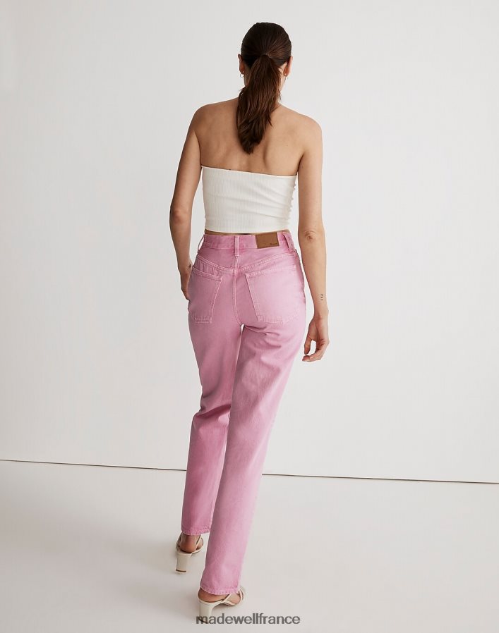 vêtements fr Madewell femmes jean droit baggy : édition teinte en pièce rétro rose DX88281076