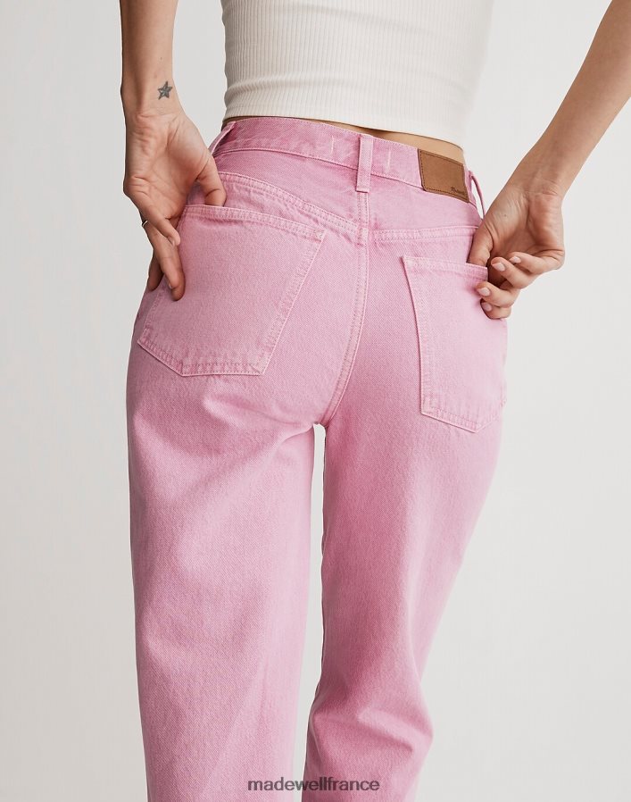 vêtements fr Madewell femmes jean droit baggy : édition teinte en pièce rétro rose DX88281076