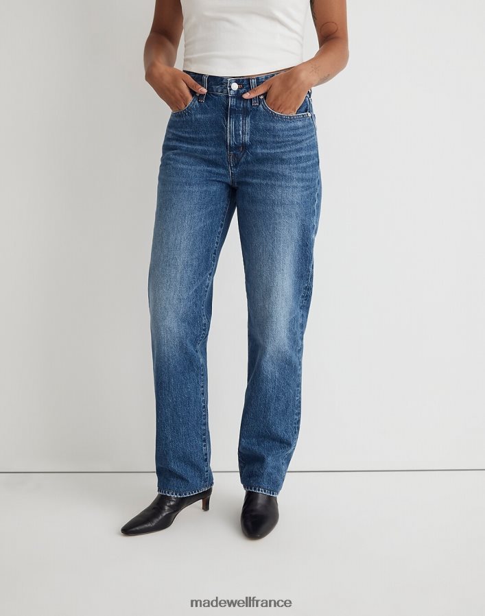 vêtements fr Madewell femmes jean droit coupe basse et courbé lavage de palmine DX88282493