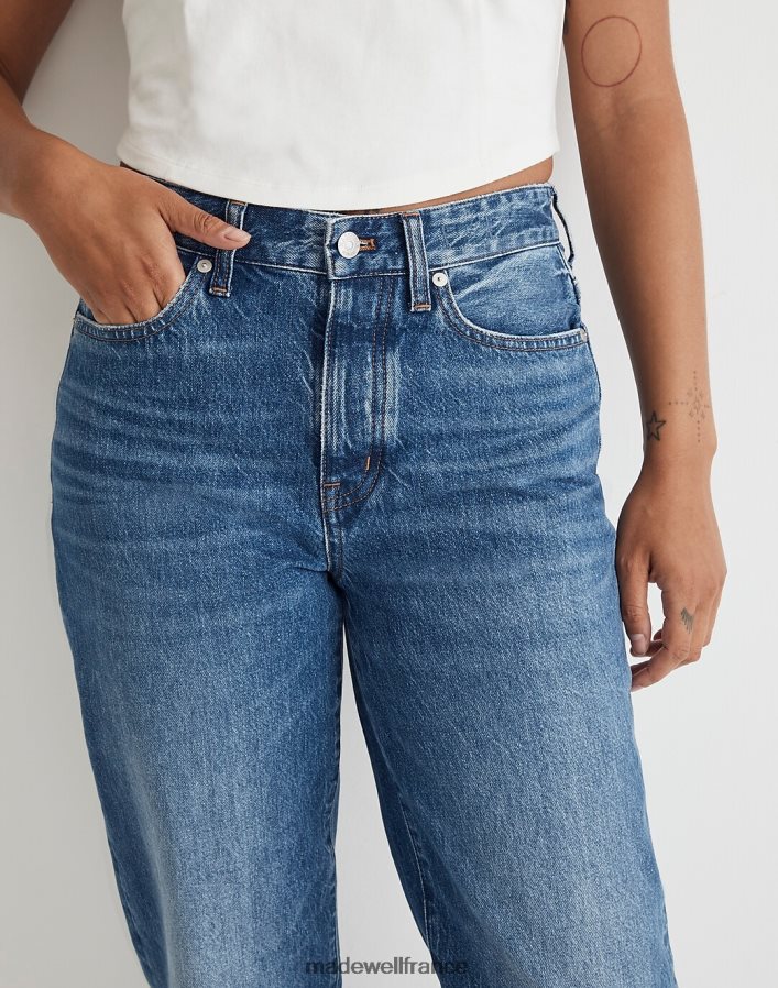 vêtements fr Madewell femmes jean droit coupe basse et courbé lavage de palmine DX88282493