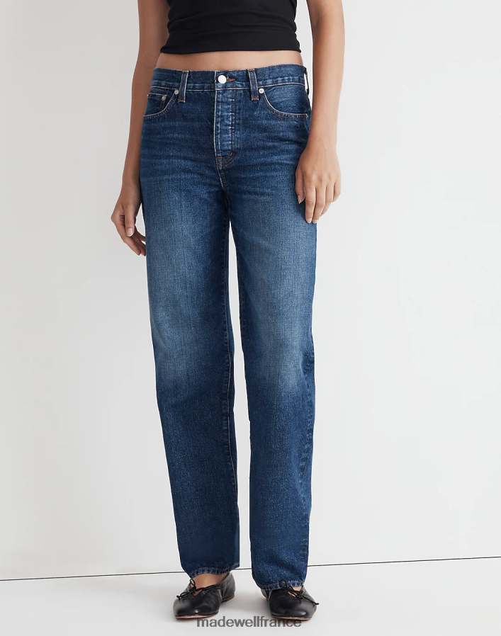 vêtements fr Madewell femmes jean droit taille basse lavage stoughton DX88282491